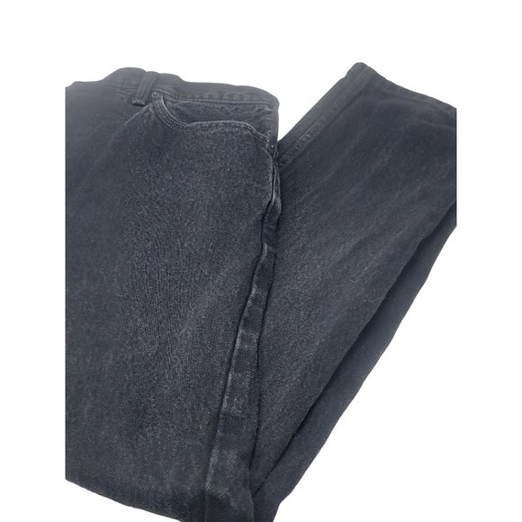 Levis 505 Jeans Black Denim Straight Leg Size 42X32 Men's - Picture 1 of 9